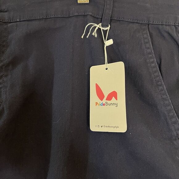 Pride Bunny Rainbow Roll Up Chino Pants Blue sz 50 New Denim Jeans Pride - Picture 4 of 7